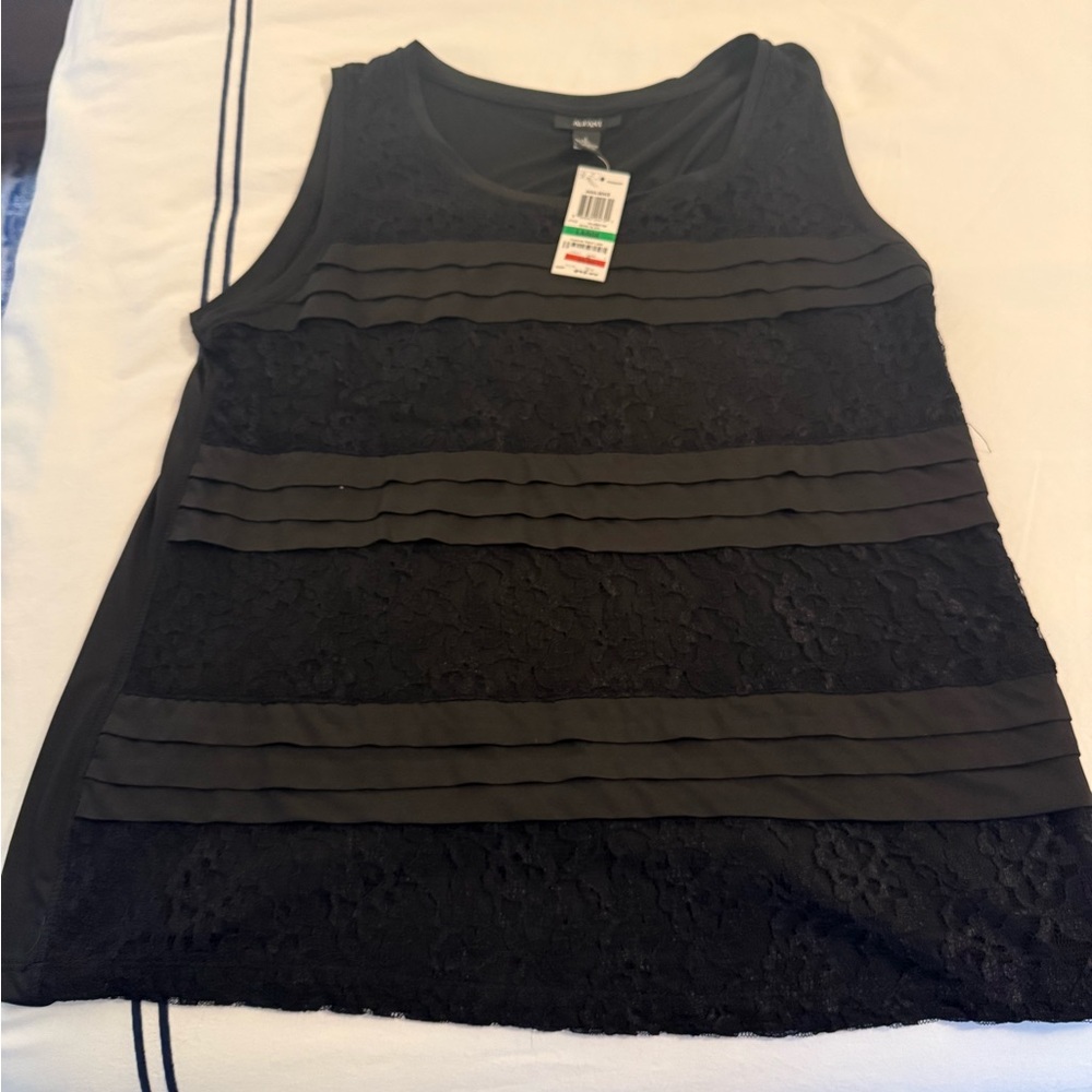 Alfani Black Lace Tank Top